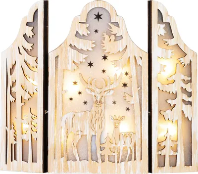 Productafbeelding van Hertendecoratie MagicHome Kerst, 8xLED warmwit, 2xAAA, IP20, 9x8x38 cm