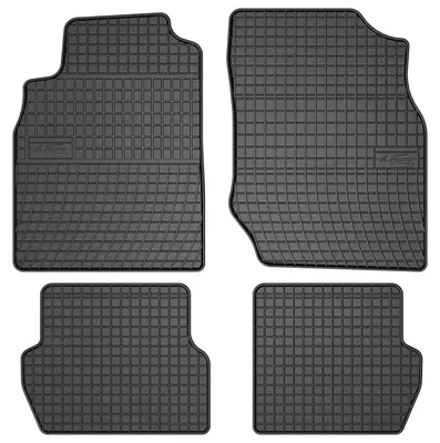 Productafbeelding van Rubberen automatten voor Nissan Almera N16 2000-2006 (hatchback) – 4-delig, zwart, op maat – Wielganizator SolidPRO