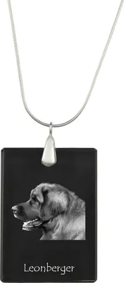 Produktbild von Leonberger - Kristallanhänger mit Hund, Silberhalskette mit Foto, personalisierter Anhänger der Marke Art-Dog