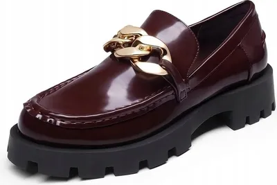 Obrázok produktu pre DREAM PAIRS dámske mokasíny vo vínovej farbe s módnou platformou - veľkosť 40