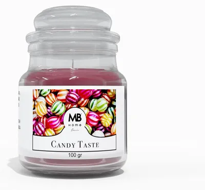 Duftkerze im Glas, Candy-Knopf, 100 g, 15 Std. Brenndauer