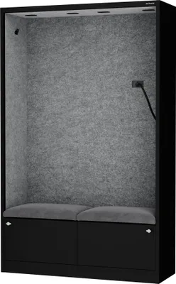 Obrázek produktu pro JAN NOWAK Akustická kabina Telefonní kabina Zasedací kabina SALLY MentalBox Grey Fog 115 cm