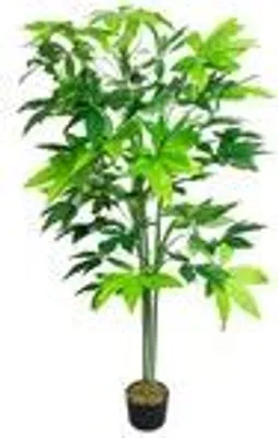 Produktbild von Schefflera Aralie Strahlenaralie Arboricola Kunstpflanze Kunstbaum Künstliche Pflanze 150 cm Innendekoration Kunst Pflanze wie echt im Topf Decovego