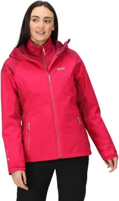 Image de Veste imperméable 3 en 1 Regatta Wentwood pour femmes avec membrane 15K rose M