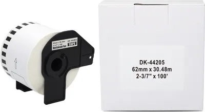 Produktbild von rillstab Endlos-Etiketten Papier 62 mm x 30,48 m ablösbar weiß