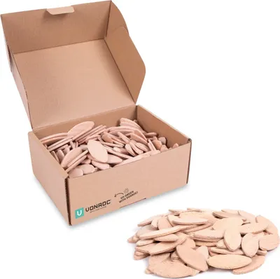 Produktbild von Vonroc Holz Flachdübel für Nutenfräser – Größe 20 – 250 Stück - Universalgröße