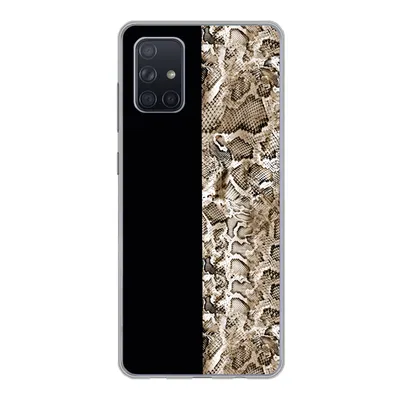 Produktbild von MuchoWow® Handyhülle Schutzhülle Hülle für Samsung Galaxy A51 Schlange - Tiermuster - Braun Silikon Softcase Handy Hülle - Schutzabdeckung