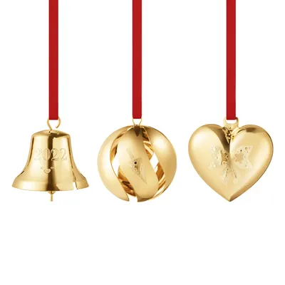 Produktbild von Georg Jensen - Weihnachtsset 2022, vergoldet