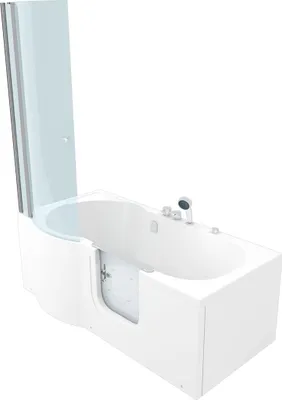 Produktbild von Seniorendusche und Wanne mit Whirlpool S12D-EH-AIR-R-EC Dusche 85x170cm