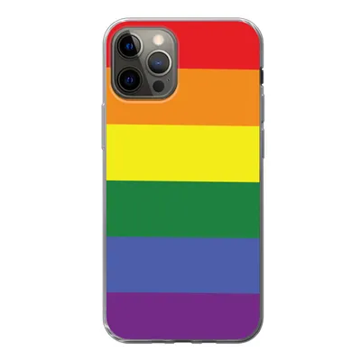 Produktbild von MuchoWow® Handyhülle Schutzhülle Hülle für iPhone 12 Pro Regenbogen - Stolz - Regenbogenfahne Silikon Softcase Handy Hülle - Abdeckung
