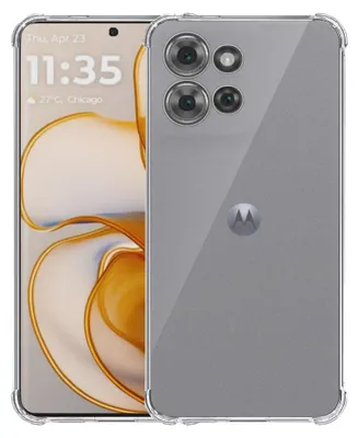 Zdjęcie produktu dla Etui na telefon Motorola Edge 50 przezroczyste ze zderzakiem - przezroczyste, odporne na wstrząsy etui z silikonu TPU - Smartphonica