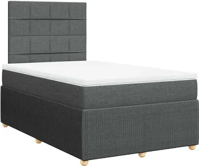 Produktbild von vidaXL Boxspringbett mit Matratze Dunkelgrau 120x190 cm Stoff