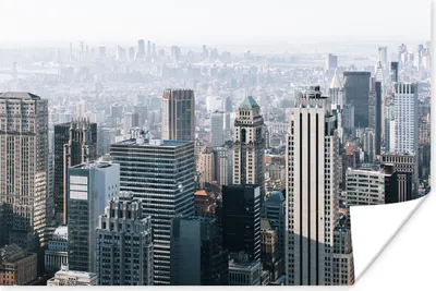 Produktbild von MuchoWow® Poster New York - Skyline - Nebel 60x40 cm - Schlafzimmerdekoration