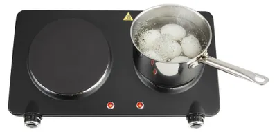 Produktbild von Inventum KP602B, Schwarz, Arbeitsplatte, Versiegelte Platte, Emailliert, 2 Zone(n), 2 Zone(n)