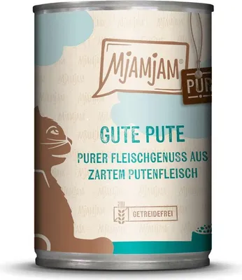 Produktbild von MjAMjAM Purer Fleischgenuss - gute Pute pur, Adult, jede Rasse, Truthahn, 400 g, Getreidefrei
