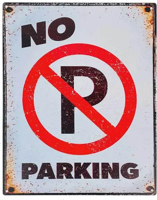Produktbild von Blechschild No Parking Vintage Nostalgie Dekoschild Verbotsschild 20x25cm