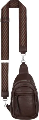 Produktbild von Brusttasche Umhängetasche Cross Body Bag Kunstleder CHOCOLATE (PB-921)