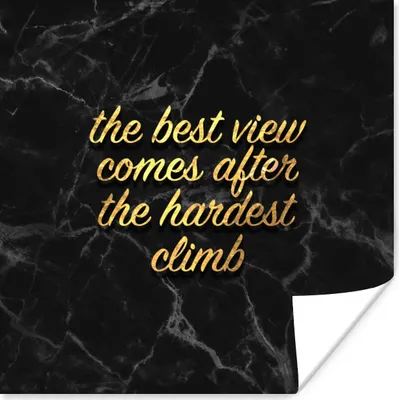 Produktbild von MuchoWow® Poster Zitate - Sprichwörter - Gold - Marmor 100x100 cm - Babyzimmer