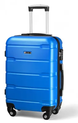 Produktbild von ALEOS. Handgepäckskoffer M 40x25x55cm Reisekoffer, Hartschalenkoffer, Blau, leicht, Hartschale, robust, Trolley, Handgepäck, 100% ABS+PC, TSA Schloss, leichtgängige 4 Rollen