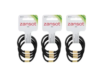 Obrázek produktu pro Zansot 3× elastické gumičky do vlasů, 4 ks, černé