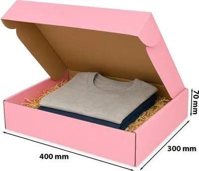 Zdjęcie produktu dla Karton Wykrojnikowy Pudełko Kartonowe Kartonik 400x300x70mm Różowy
