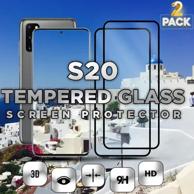Produktbild von 2-Pack Samsung Galaxy S20 Displayschutzfolie - Gehärtetes Glas 9H - Super Qualität 3D