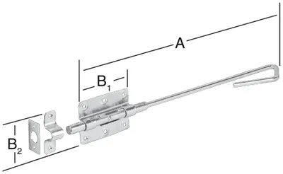 Produktbild von Vormann Bolzenstangenriegel Breite 100mm Länge 400mm Bolzen- Ø 16 mm - 000111400Z