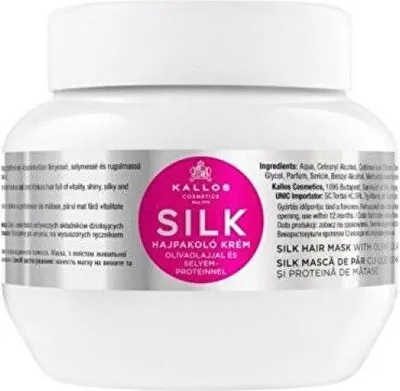 Produktbild von Kallos KJMN Silk Hair Mask 275ml, 275 ml, Unisex, Stumpfes Haar, Nährend, Glanz, Olivenöl, Topf