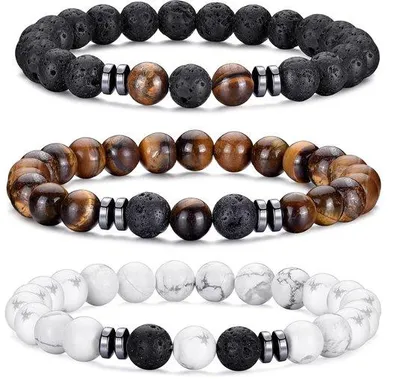 Produktbild von Naturstein Armband Set für Herren