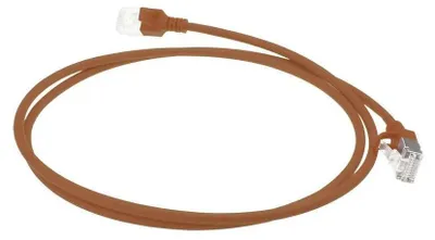 Immagine prodotto di ACT Brown 1,5 metri di cavo patch slimline per datacenter LSZH U/FTP CAT6A, senza strappi, con connettori RJ45 (DC7251)