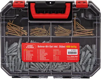 Produktbild von Bohrer-Bit-Set inkl. Dübel 400-teilig