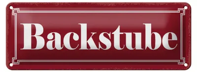 Produktbild von Blechschild Hinweis 27x10cm Backstube Dekoration