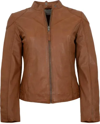 Produktbild von Mauritius - Damen Lederjacke Lammnappa cognac : S