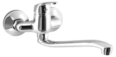 Produktbild von AQUALINE 35 Wandarmatur ,Abstand 100mm,flacher Auslauf, Chrom