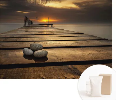 Obrázek produktu pro Samolepicí fototapeta – nástěnné obrazy do obývacího pokoje – 208 x 146 cm – dekorativní fólie na stěny – moderní design pro výzdobu stěn – tapety do interiérů – západ slunce