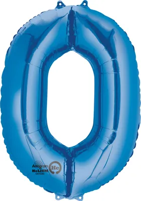 Produktbild von amscan® 2827001 Folienballon XXL Zahl 0 - blau