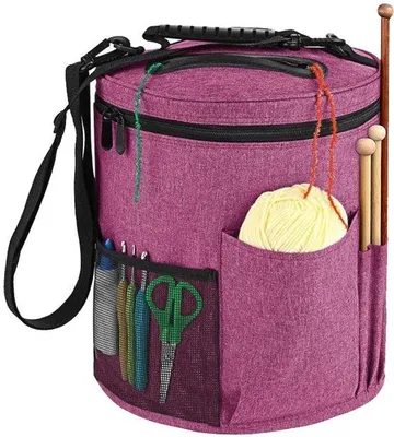 Produktbild von Breiwerk-Organizer - Großer, multifunktionaler Organizer für Wolle und Strickzubehör - Mit vielen Fächern - Ideal für Wolle, Stricknadeln, Zubehör und Stricknadeln - 26,5 x 31,5 cm - Moderner Design