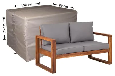 Produktbild von Raffles Covers Raffles Covers Schutzhülle für Loungesofa | Atmungsaktiv | Wasserdicht | UV-beständig | Doppelnähte | Elastischer Kordelzug - Farbe: Taupe, Masse: 130 x 80
