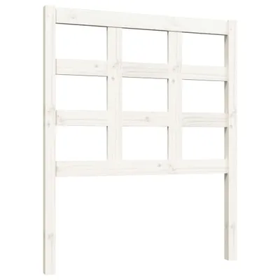 Immagine prodotto di Testiera per Letto Bianca 80,5x4x100 cm Legno Massello di Pino