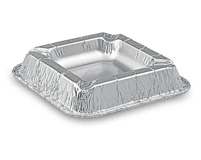 Produktbild von 50x Alu Aschenbecher aus kräftigem Aluminium eckig 12,6 x 12,6 x 2,2 cm