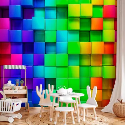Produktbild von Vlies Fototapete - Colourful Cubes 150x105 cm 3D f-A-0350-a-a