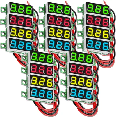 Zdjęcie produktu dla AZ-Delivery Narzędzia i przyrządy pomiarowe Miniaturowy cyfrowy woltomierz 0,28 cala z 7-segmentowym wyświetlaczem, zakres 2,5 V – 30 V, kompatybilny z Arduino, zestaw 5 sztuk