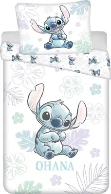 Zdjęcie produktu dla Pościel Lilo i Stitch Ohana White 140x200, 70x90 cm