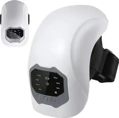 Produktbild von Knie Massagegerät, Heizkompresse, Rotlicht Vibration, 3 Heizstufen, 2000mAh, LED Touchscreen, kabellos, Schmerzlinderung