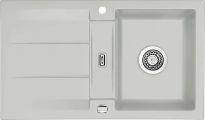 Produktbild von Spüle KeraDomo GENEA 87 in ALU mit Excenterbedienung / Einbauspüle