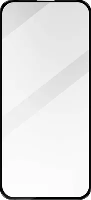 Image de protection d'écran complète de dureté 9H pour iPhone 15 / 15 Pro - Noir