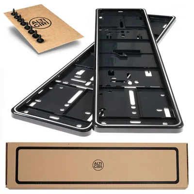 Produktbild von Original ALTI GIRI Premium Kennzeichenhalter + 8x SCHRAUBEN / RAHMEN in silber