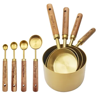 Productafbeelding van Solidchoice - 8-delige Maatbeker en Lepel Set van RVS