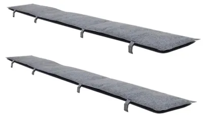 Produktbild von 2er Set Bierbankauflage Filz 180x28cm - 1cm Sitzkissen Wendbar Garten Festzelt