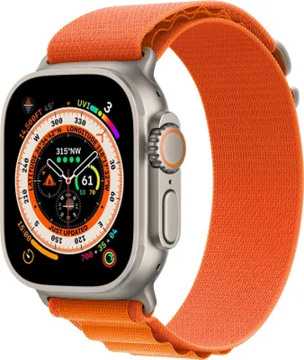 Produktbild von Apple Watch Ultra Titan 49 mm Small 130-160 mm Umfang Orange GPS + Cellular